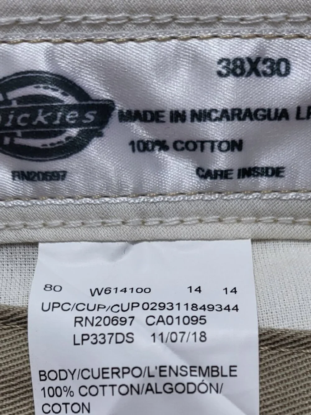 Dickies, Mens, Cargo Pants, 6 plus pockets, 38W x30L